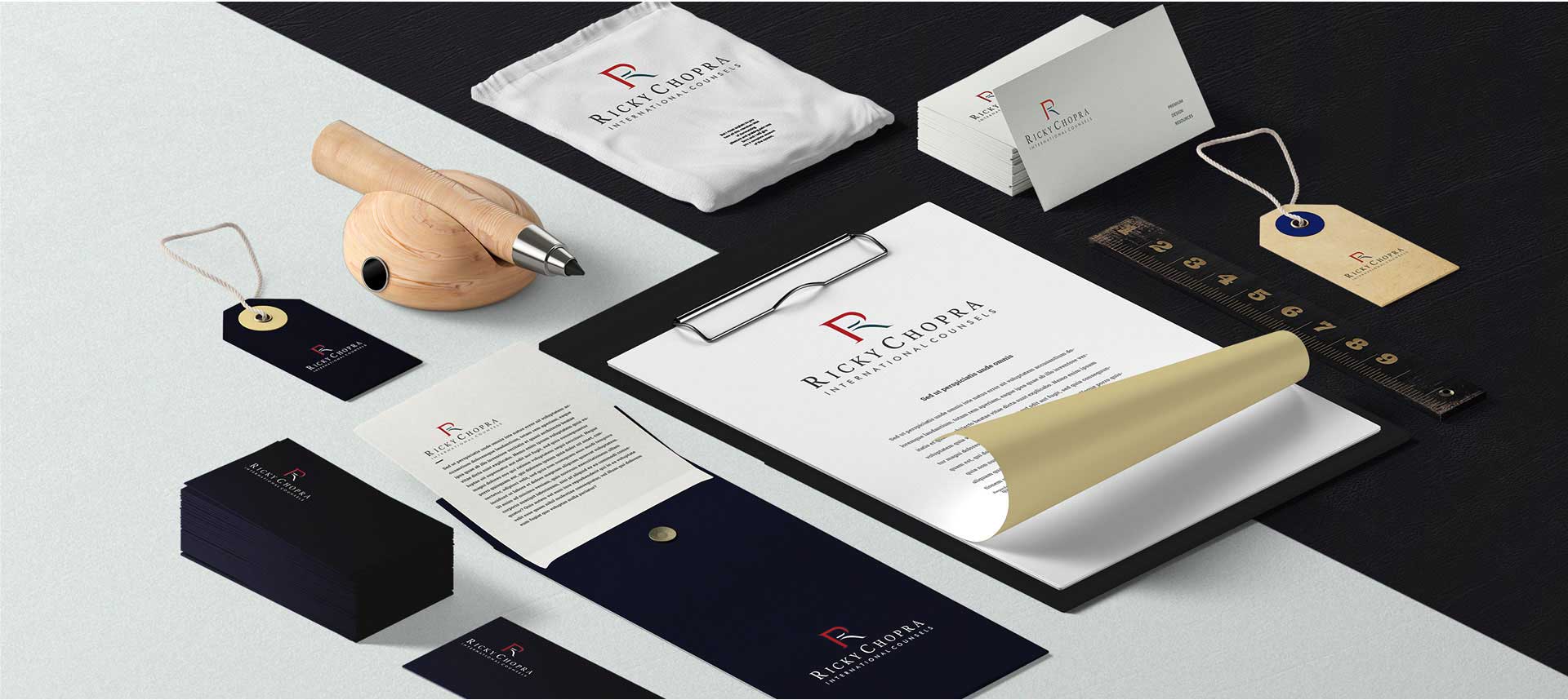 Ricky Chopra Banner Lawyer Logo Design