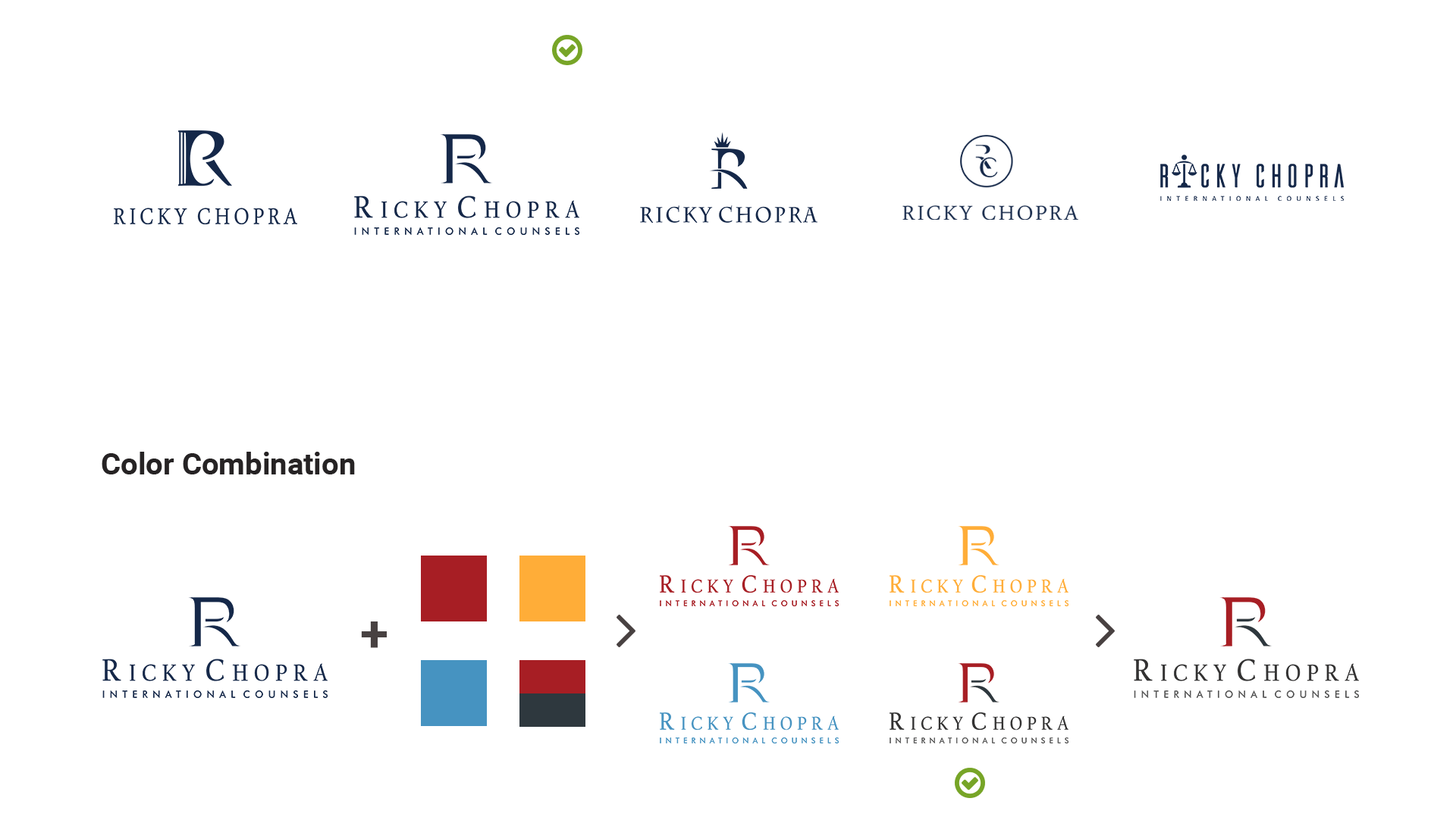 Ricky Chopra Logo Design Concepts